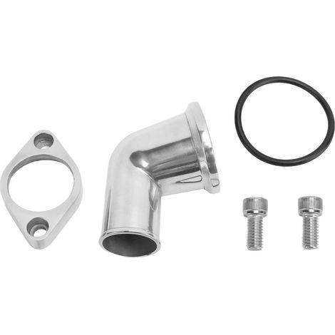 Boîtier de thermostat d'eau 8459BK orientable 15° argenté, kit de remplacement pour moteurs Chevy SBC BBC 283 302 305, pièce robuste et étanche. (1/5)