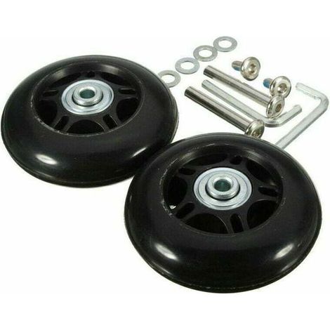 Lot de 2 roues de rechange pour valise – Diamètre 40mm – Largeur 18mm – Moulage monobloc durable – Silencieuses et universelles - 40mm18mm (1/4)