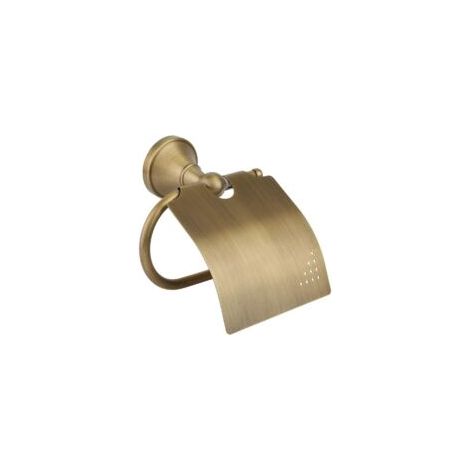 Antiker Toilettenpapierhalter, Toilettenpapierhalter aus gebürstetem Messing, Wandmontierter Toilettenpapierrollenhalter, Toilettenpapierspender - Crezuo (1/4)