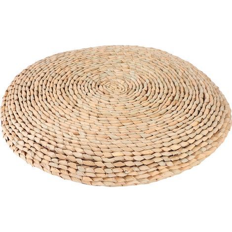 Handgewebter Pouf mit Spindelkopf-Tatami-Sitzkissen für Yoga, Balkon oder Fenster (1/5)