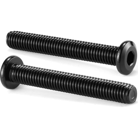 Boulon M6 - Acier Inoxydable 304 - Filetage Complet - Finition Oxyde Noir - Pour Meuble Industriel Et Domestique - 30 Pièces (1/5)