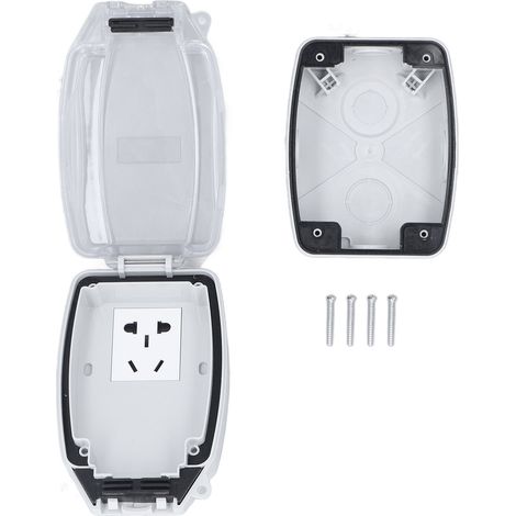 Boîte étanche IP66 5 trous 250V 10A avec outillage de montage, prise électrique pour salle de bain, protection extérieure. (1/5)