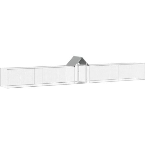 Maison Exclusive - Hühnerstall 9x1x1,5 m Verzinkter Stahl