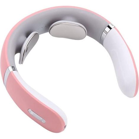 Intelligentes elektrisches Nackenmassagegerät, Schultermassagegerät, Niederfrequenz-Magnetfeldtherapie, Impulsschmerzlinderungsgerät, Gesundheitsprodukt (Pink) (1/5)