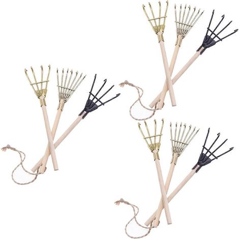 Mini râteau en fer pour aménagement paysager, outil à faire soi-même, accessoires de jardinage faits main. (1/5)