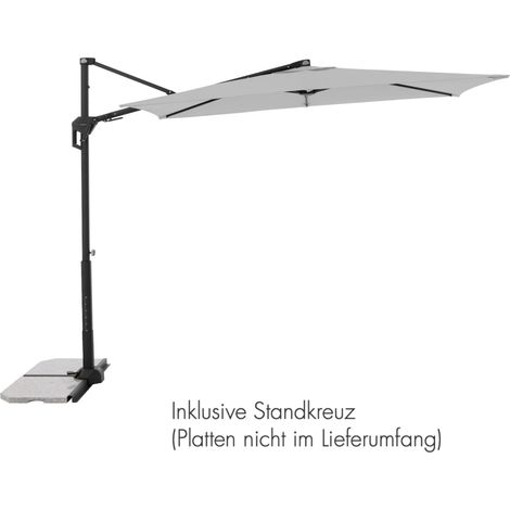 Doppler ACTIVE Pendel Green Edition 240 x 135 cm Pendelschirm Sonnenschirm Ampelschirm 4 Farben 827 Hellgrau (1/5)