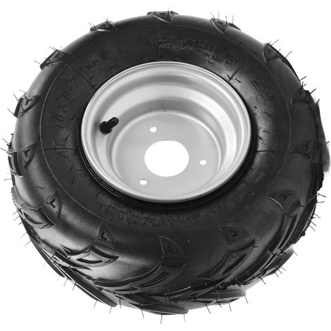 Pneu 16x8-7 ATV UTV Go Kart, montage intégré, résistant aux vibrations, robuste avec moyeu, pneu lourd tout-terrain, 4 roues motrices, quad et karting. (1/5)