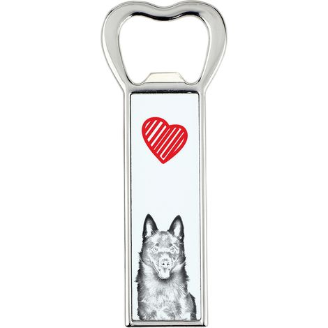 Schipperke - un apribottiglie con un cane, un apri-frigo personalizzato, un regalo unico per uomo firmato Art-Dog (1/5)