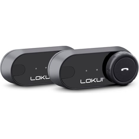 Midland - Interfono Moto Bluetooth Singolo Lokui K30, Auricolari Casco Moto Universali e Impermeabili, Portata 800m per 2 Persone, Batteria 10H, Cancellazione Rumore DSP, Altoparlanti Hi-Fi, Microfoni (1/5)