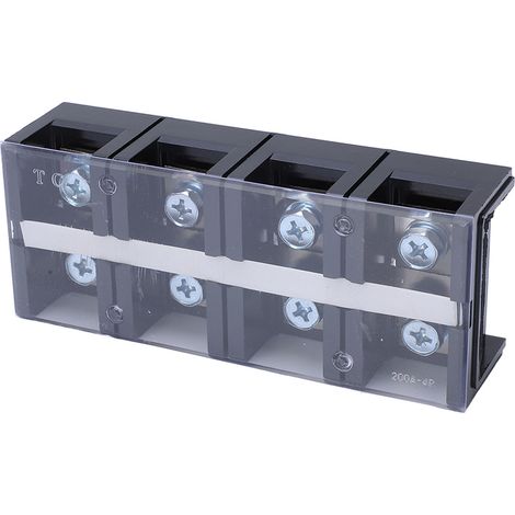Bornier à vis à double rangée, 4 positions, barrière 200 A pour connexion électrique (1/5)