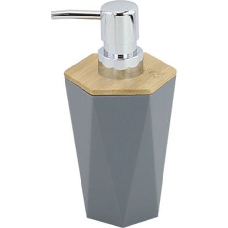 Trade Shop - Dispensador Líquido Hexagonal Líquido De Baño Geométrico De Madera 10846 -