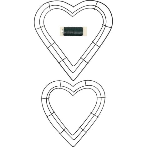 1 Jeu Guirlande De Coeur Cadre De Couronne en étal Cadre De Couronne De Fil De Coeur Cadres De Couronne Mignons Couronne De Bricolage en Forme De Coeur Fleur De Coeur Le Fer (1/5)