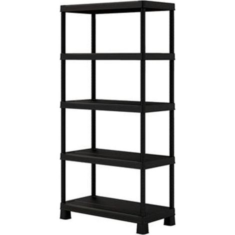 kis Estantería moderna negra 90x45x182 cm 5 baldas (1/5)