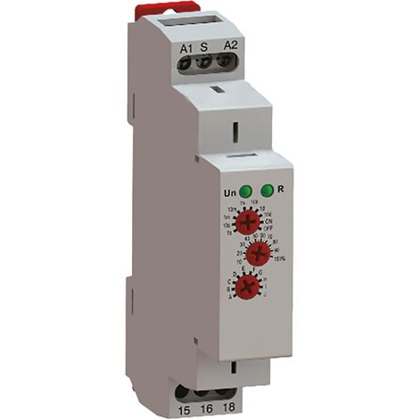 Relais temporisé 10 prog. rail DIN 1M 12V AC/DC à 230V AC/DC 0,1 sec. à 10 jours