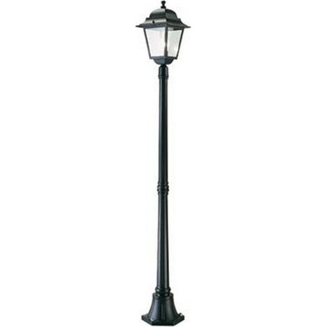 Palo Da Esterno Contemporaneo H175Cm Quadrata Alluminio E Vetro Nero 1 Luce E27 (1/5)