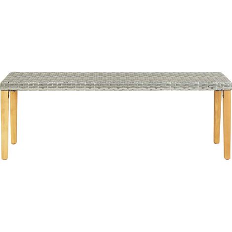 Maison Exclusive - Gartenbank 80 cm Poly Rattan Grau (1/5)