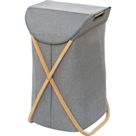 Wenko Bahari cesta de ropa gris 79 litros plegable
