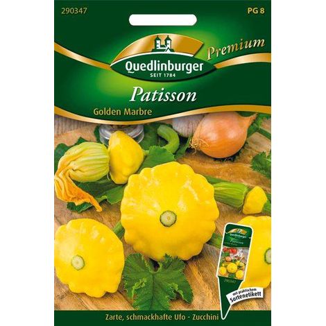 Quedlinburger Patisson Golden Marbre - Gemüsesamen