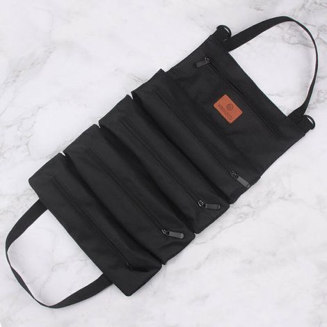 Trousse à outils en tissu, sac de rangement d'outils de voiture portable, sac à outils d'électricien, trousse à outils de quincaillerie,Noir 20 pouces (1/4)