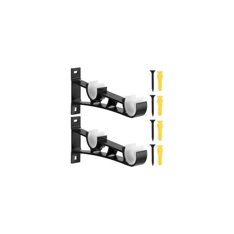 2 Pièces Support Tringle Rideaux, Supports pour Tringles à Rideaux, Support de Tringle à Rideau Murale Réglable en Alliage d'Aluminium pour Tringles à Rideaux de 23 mm à 33 mm (1/5)