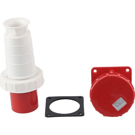 Industrielle 5-polige Luftfahrt-Buchse + wasserdichter IP67-Kabelverbinder für Drehstromsteckverbinder mit Unterputzsockel