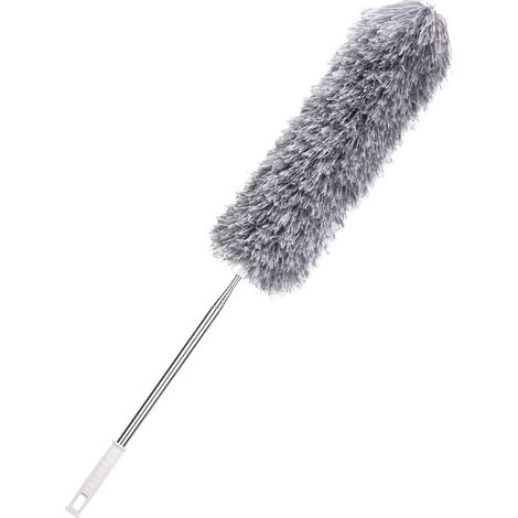 Duster Rétractable - Microfibre - Manche Télescopique Acier Inoxydable - Pour Nettoyage Plafond et Coins Difficiles d'Accès - 40 à 135 cm - 1 Pièce (1/5)