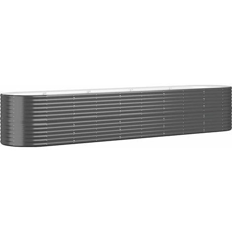 Maison Exclusive - Hochbeet Verzinkter Stahl 368x80x68 cm Anthraz (1/5)
