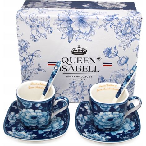 Geschenkset mit 80-ml-Espressotassen – Kollektion Kobaltrose (1/5)