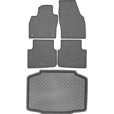 Skoda Kamiq Crossover a partir de 2019 SET - Alfombrillas de goma para coche + alfombrilla para maletero (1/5)