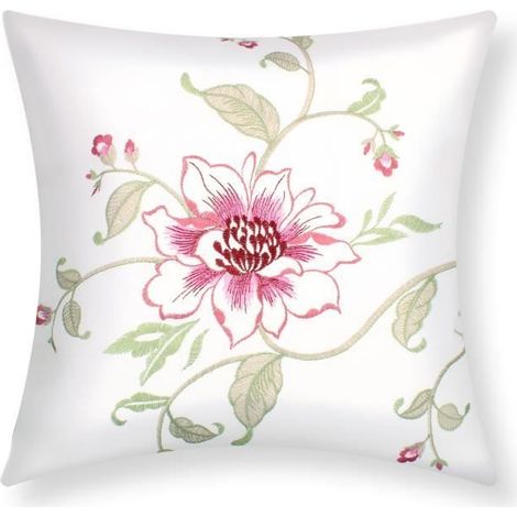 Housse de Coussin - Lot de 2 - 40x40 cm - Brodée - Multicolore - Design Contemporain (1/5)