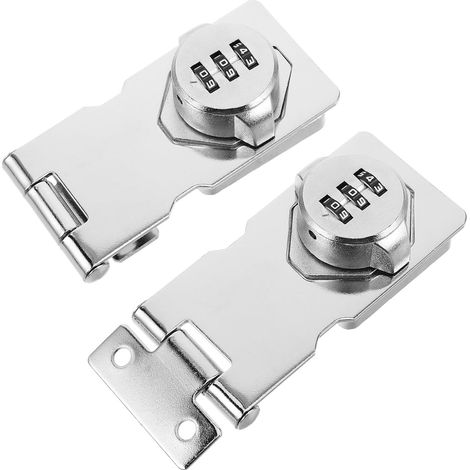 Lot de 2 verrous à combinaison sans clé pour portes et placards (1/5)