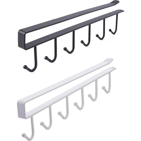 Set mit 2 Haken für die Unterregalmontage, 6 Wandhalterungen für Getränkehalter (1/5)