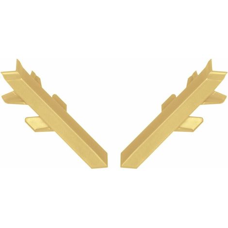 2x Connecteur angle extérieur sortant jonction d'angle 90° pour profil décoratif bande d'étanchéité plinthe Finition Coin Plan de travail Cuisine Salle de bain Meuble Protection, en plastique marron c (1/3)