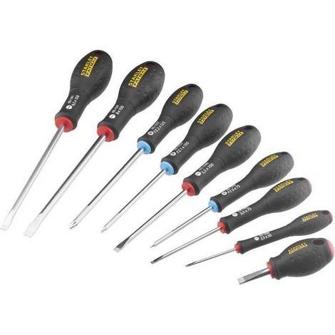 Jeu de 9 Tournevis - STANLEY FATMAX - FMHT65424-0 - Electricien + Mecanicien + Pozidriv