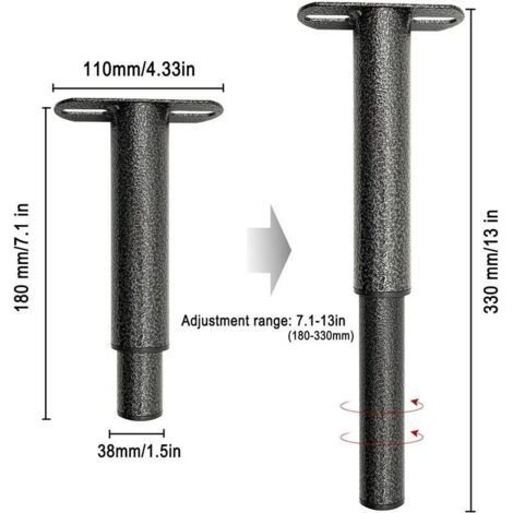 Pied De Lit, Pieds De Sommier, Lot De 2 Pied De Lit Liaison MéTal RéGlables En MéTal Pieds Pour Sommier, TrèS RéSistants Convient Pour Lattes Universel Sommier MéTal, Armoire, Canapé 18 à 33Cm (Gris) (1/4)