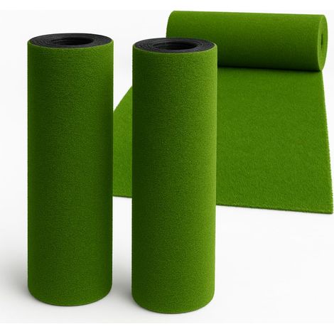 2 Rotoli di erba sintetica per giardino drenante ( Altezza 7 mm ) - Rotoli da 1x25 per un totale di 50 m² (1/5)