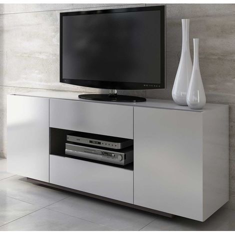 Bahut / Meuble tv Ivo 160cm - blanc (1/5)
