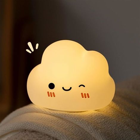 Enfant Rechargeable Lampe Chambre Bebe LED Veilleuse Nuit Adulte Nomade Cadeau Naissance Fille (Nuage)