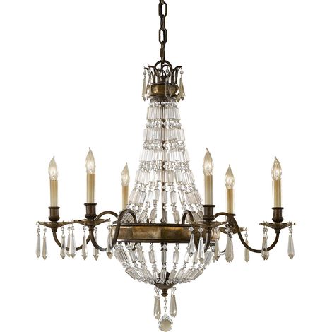 Elstead Bellini - Lampadario a 6 luci con finitura bronzo britannico, E14 (1/5)