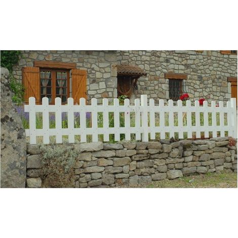 Levigne – Clôture bois sapin naturel 180 cm – Hauteur 60 cm – Kit complet avec visserie – Traitement hydrofuge requis avant pose