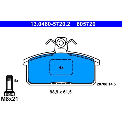 Kit de plaquettes de frein, frein à disque ATE 13.0460-5720.2 SUZUKI