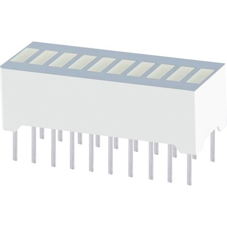 Kingbright DC-10CGKWA LED-Bargraph 10fach Grün  (B x H x T) 25.4 x 10.16 x 8 mm
