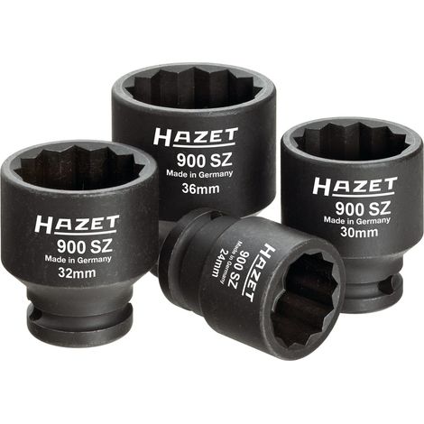 HAZET Antriebs-, Gelenk-, Achswellen-Satz 900SZ/4 Vierkant hohl 12,5 mm (1/2 Z (1/4)