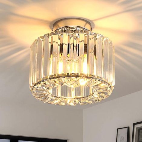 Lampadario industriale a sospensione in cristallo con attacco E27, design moderno, Ø 230 mm, ideale per corridoio, soggiorno, sala da pranzo e cucina. (1/5)