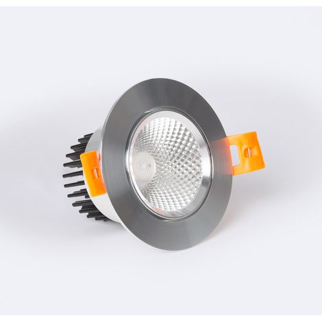 Downlight LED 7W Circolare COB CRI90 Foro Ø 70 mm Argento No Flicker 5000K Bianco Freddo (1/5)