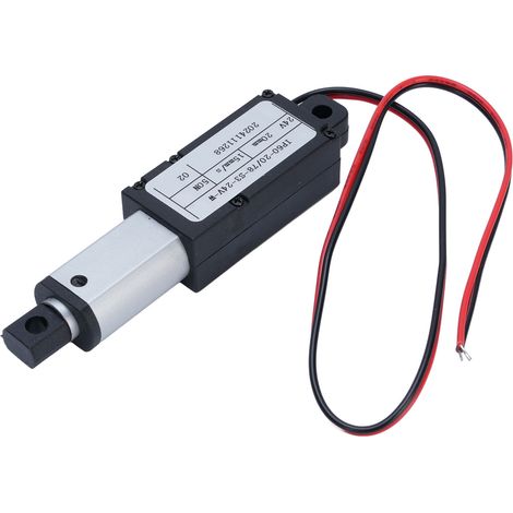 Actionneur linéaire électrique compact, course de 20 mm (0,8 pouce), poussée de 50 N, vitesse de déplacement linéaire de 15 mm/s, pour la domotique et les robots de préhension. (1/5)