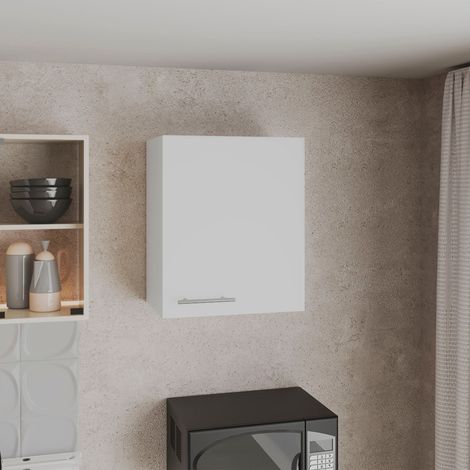 Armario Manchester en melamina con 2 estantes y 1 puerta , blanco , 60 cm  X 50 cm  X 33.5 cm (1/5)