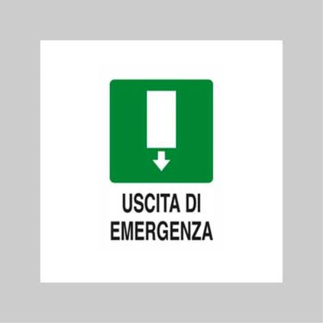 Cartello 'uscita di emergenza' 20x30 cm (10 pezzi) (1/2)