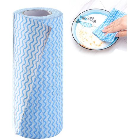 Lingettes nettoyantes réutilisables, lingettes pratiques pour la cuisine et le bureau - Torchons pour laver la vaisselle - Serviettes de nettoyage jetables multi-usages (1/5)