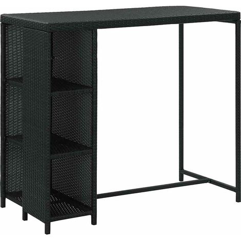Maison Exclusive - 5-tlg. Gartenbar-Set mit Kissen Poly Rattan Sc (1/5)